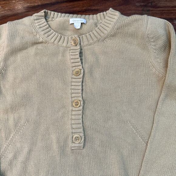 Garnet Hill Women's Button Front Crew Neck Knit Sweater Size XS - Picture 2 of 8